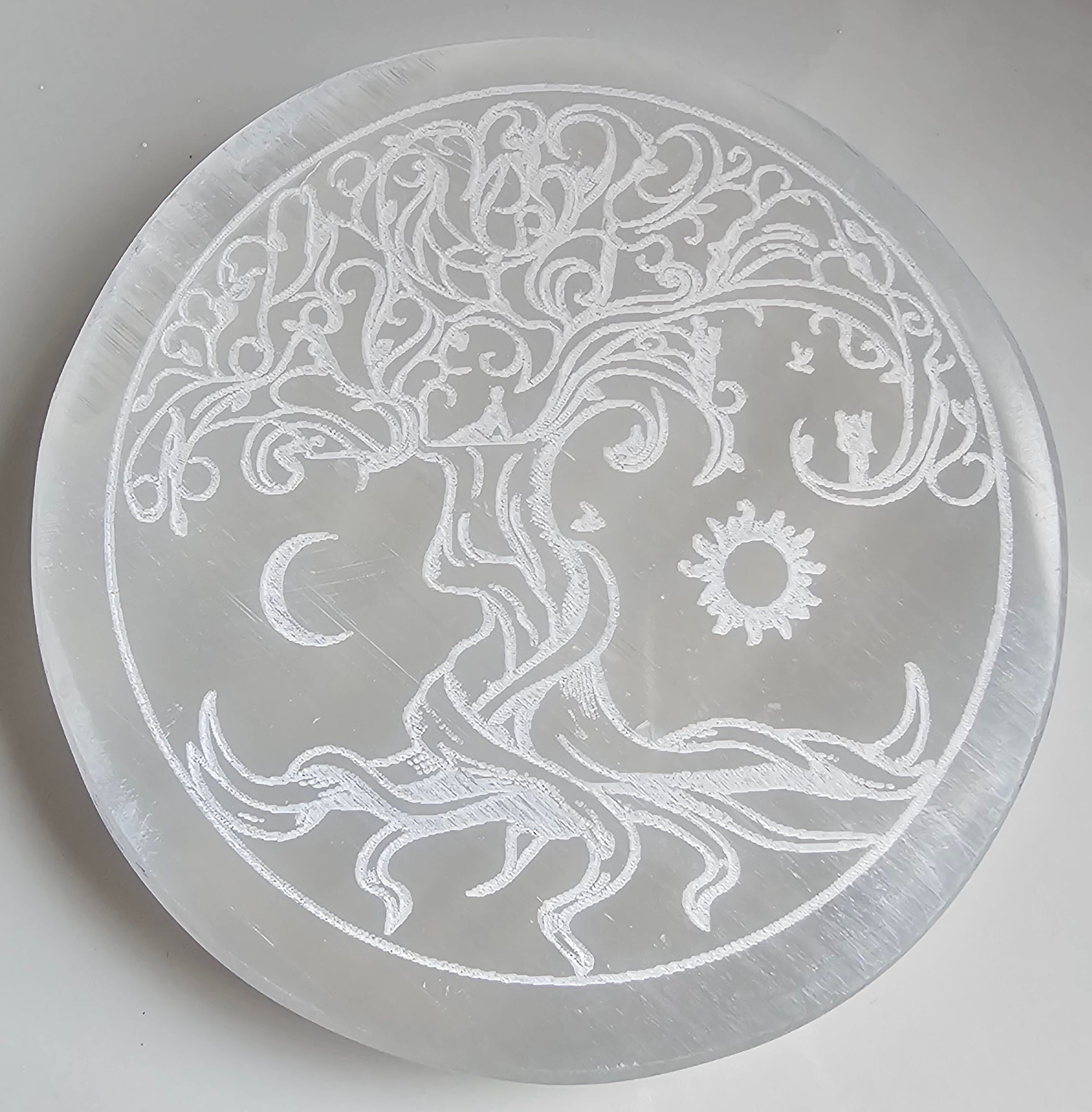 Satin Spar Cleansing Plates