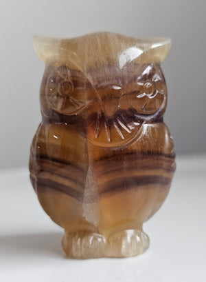 Owl (yellow fluorite)