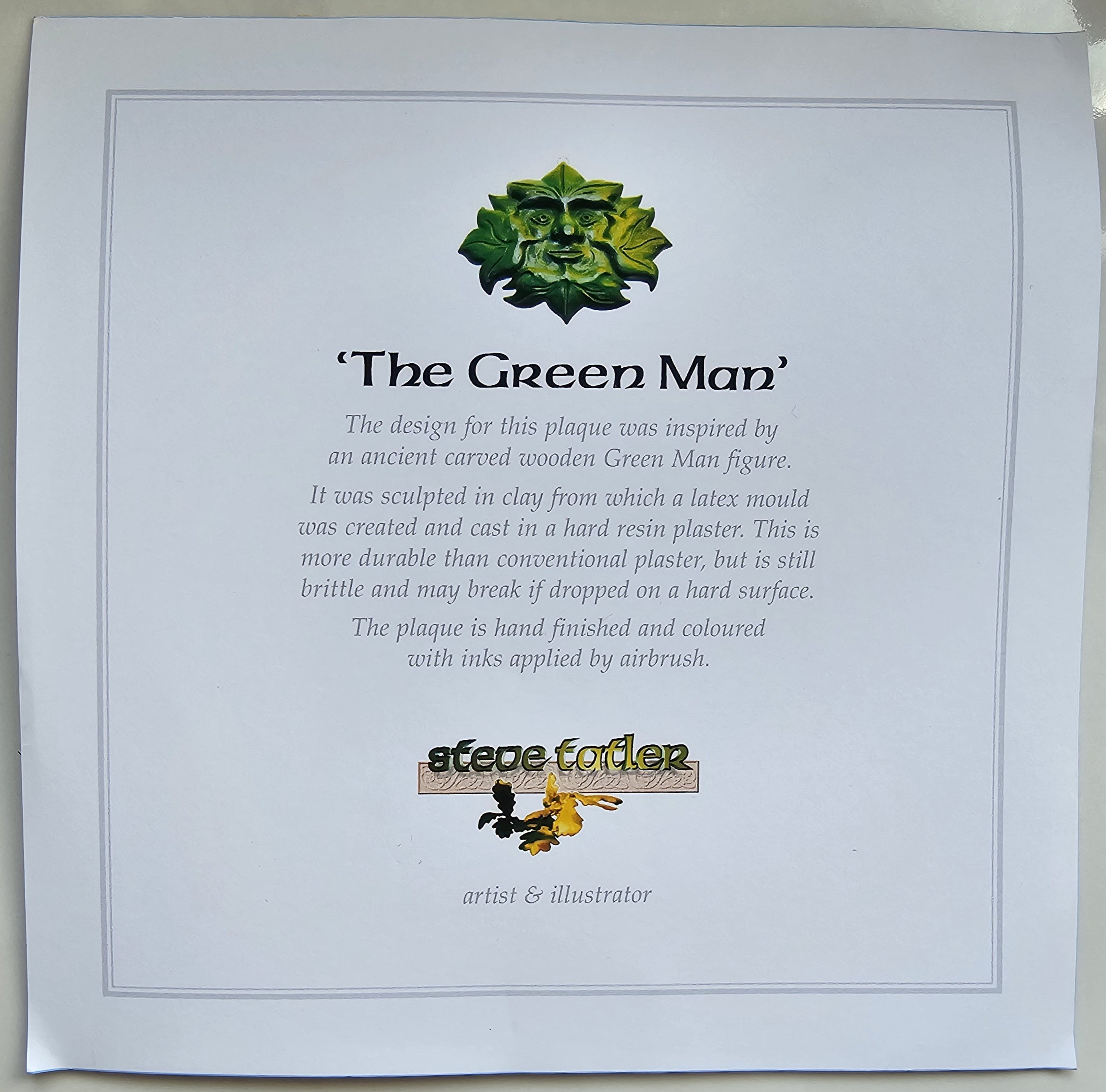 Green Man Plaque