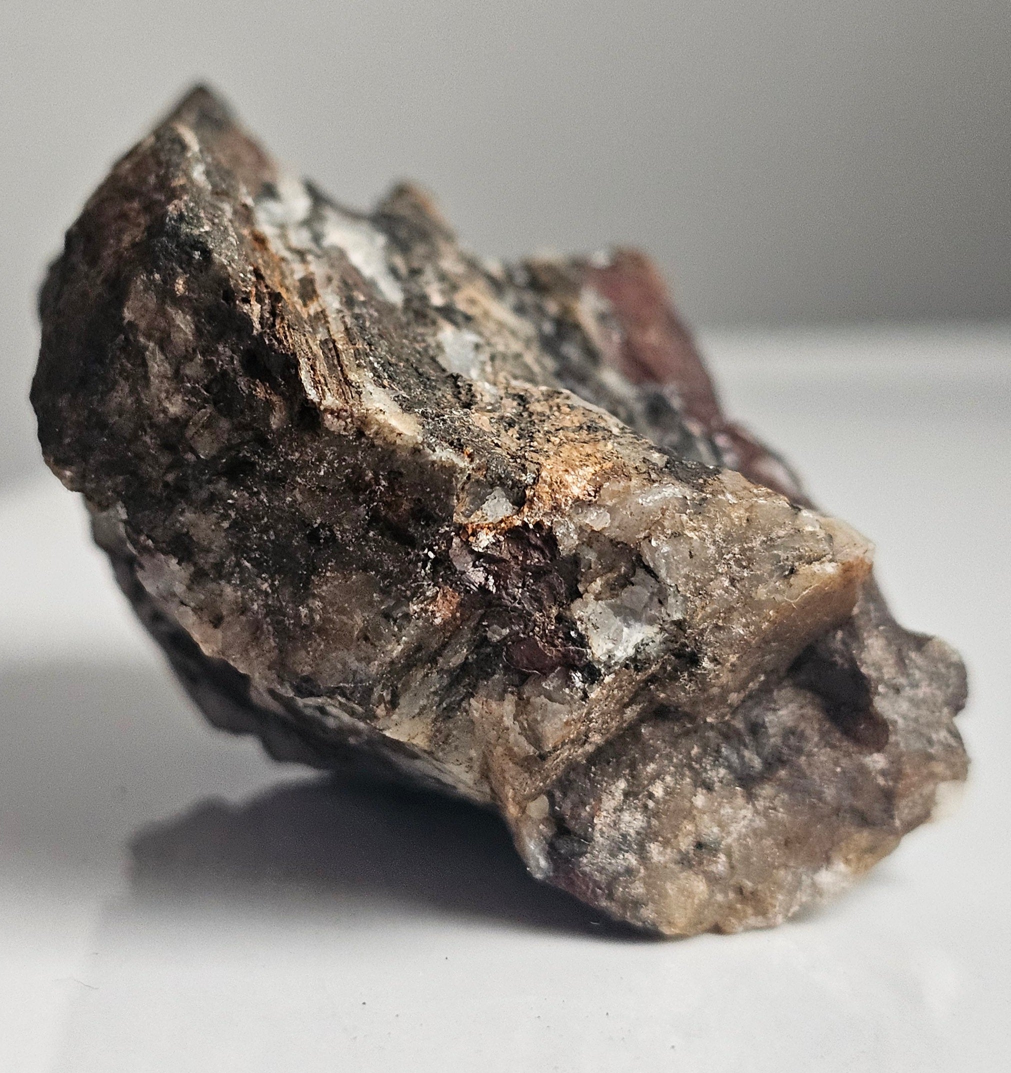 Siderite in Quartz from Betws Garmon Mine, Gwynedd, Wales