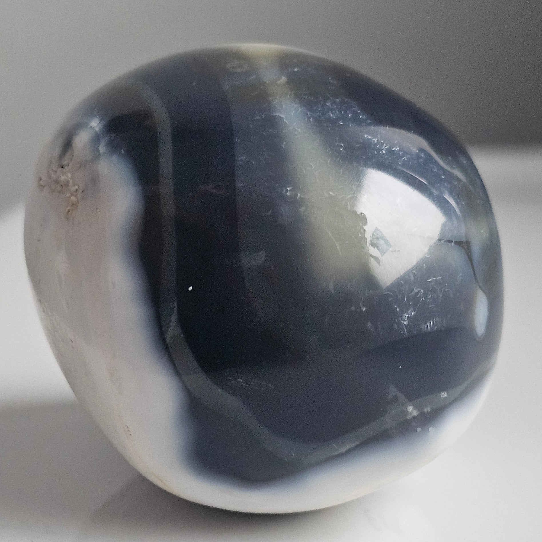orca agate pebble from madagascar