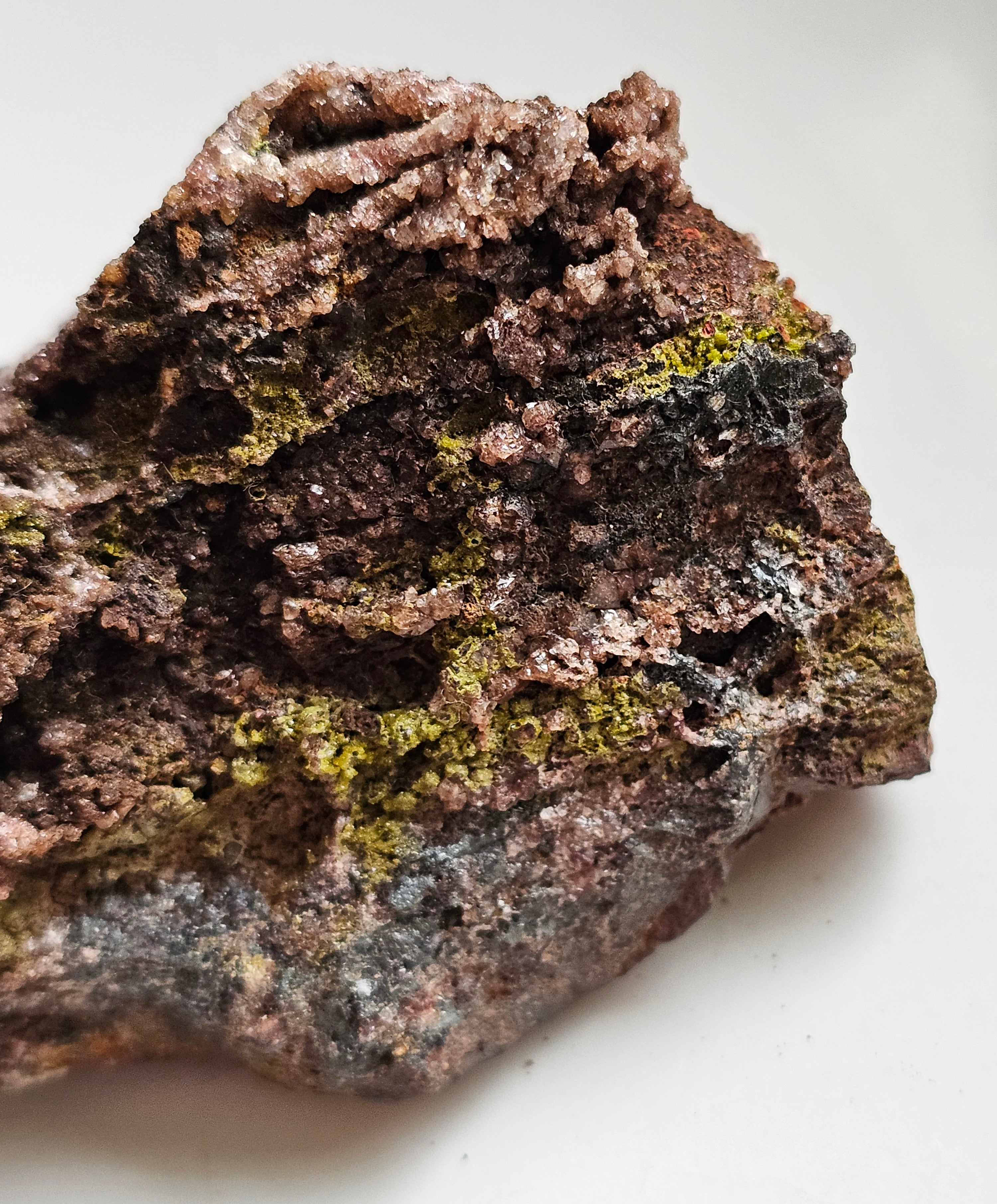Pyromorphite from Burgam Mine, Shropshire, England