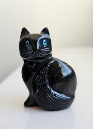 Cat (7cm-onyx- blue eyes)
