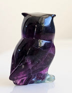 small rainbow fluorite owl