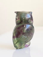 small rainbow fluorite owl