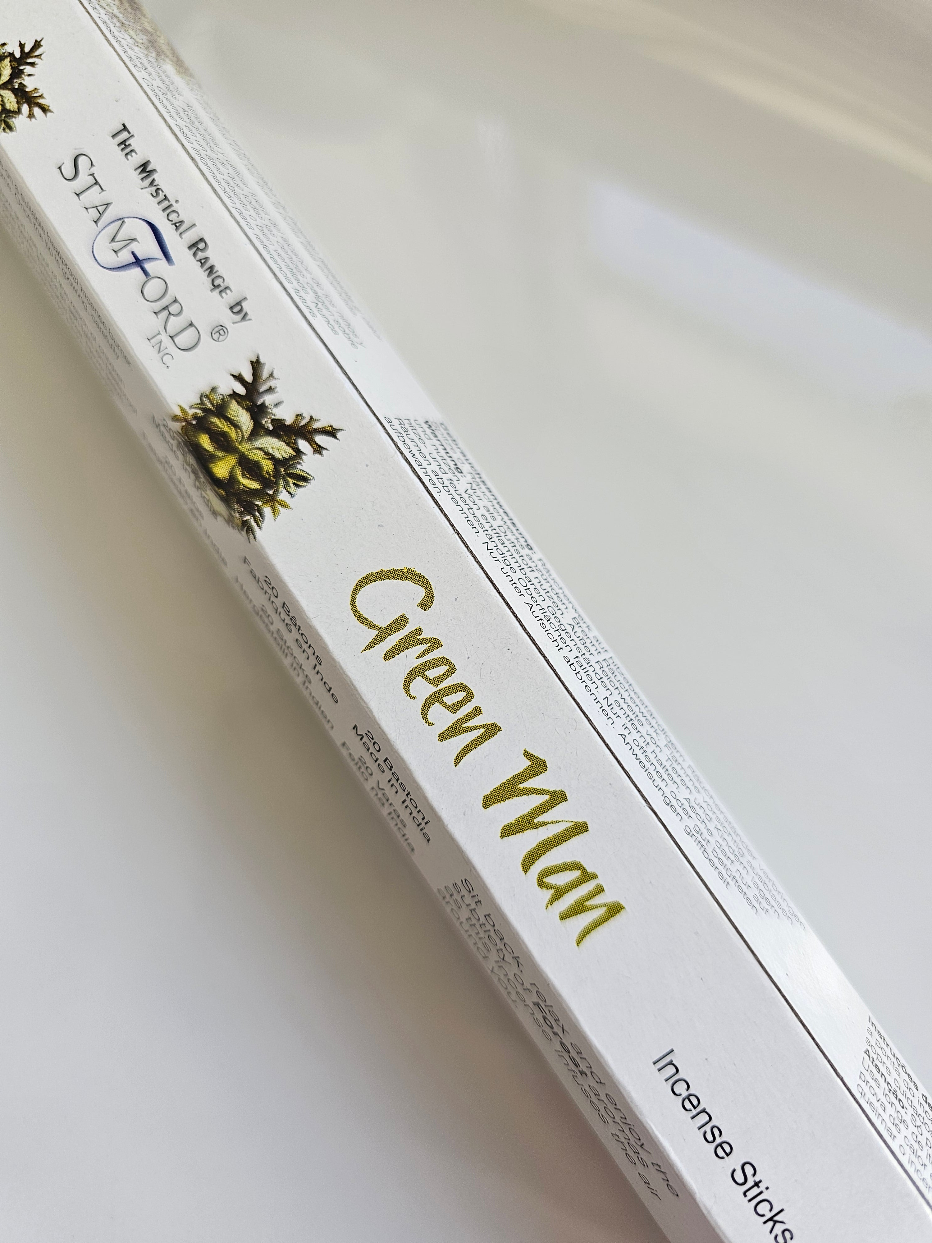 A box of Stamford brand incense sticks scent Green Man