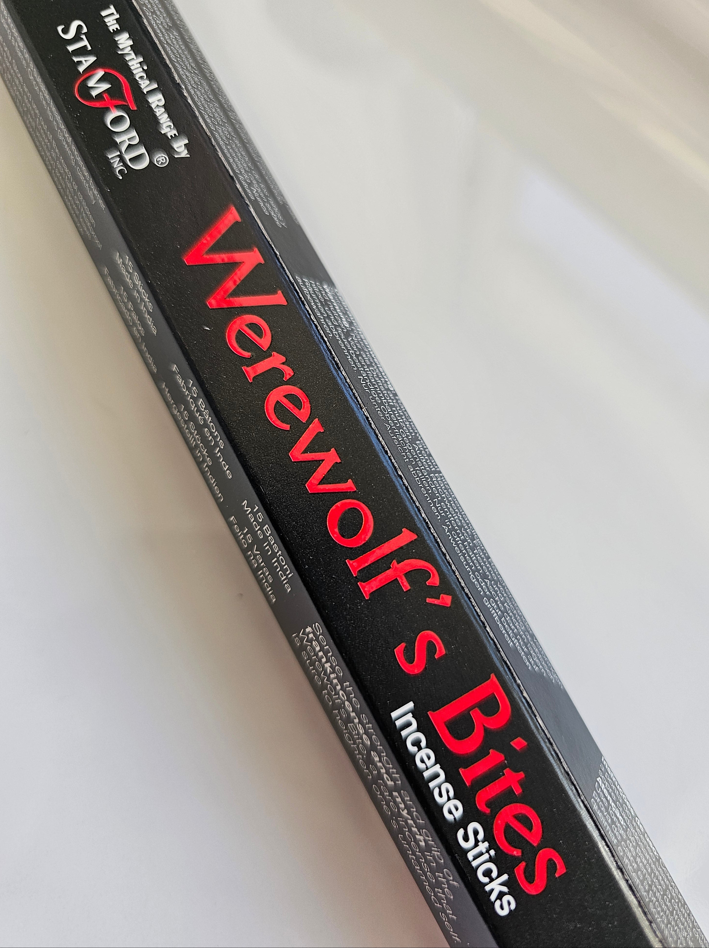 A box of Stamford black box incense sticks scented Werewolfs Bite