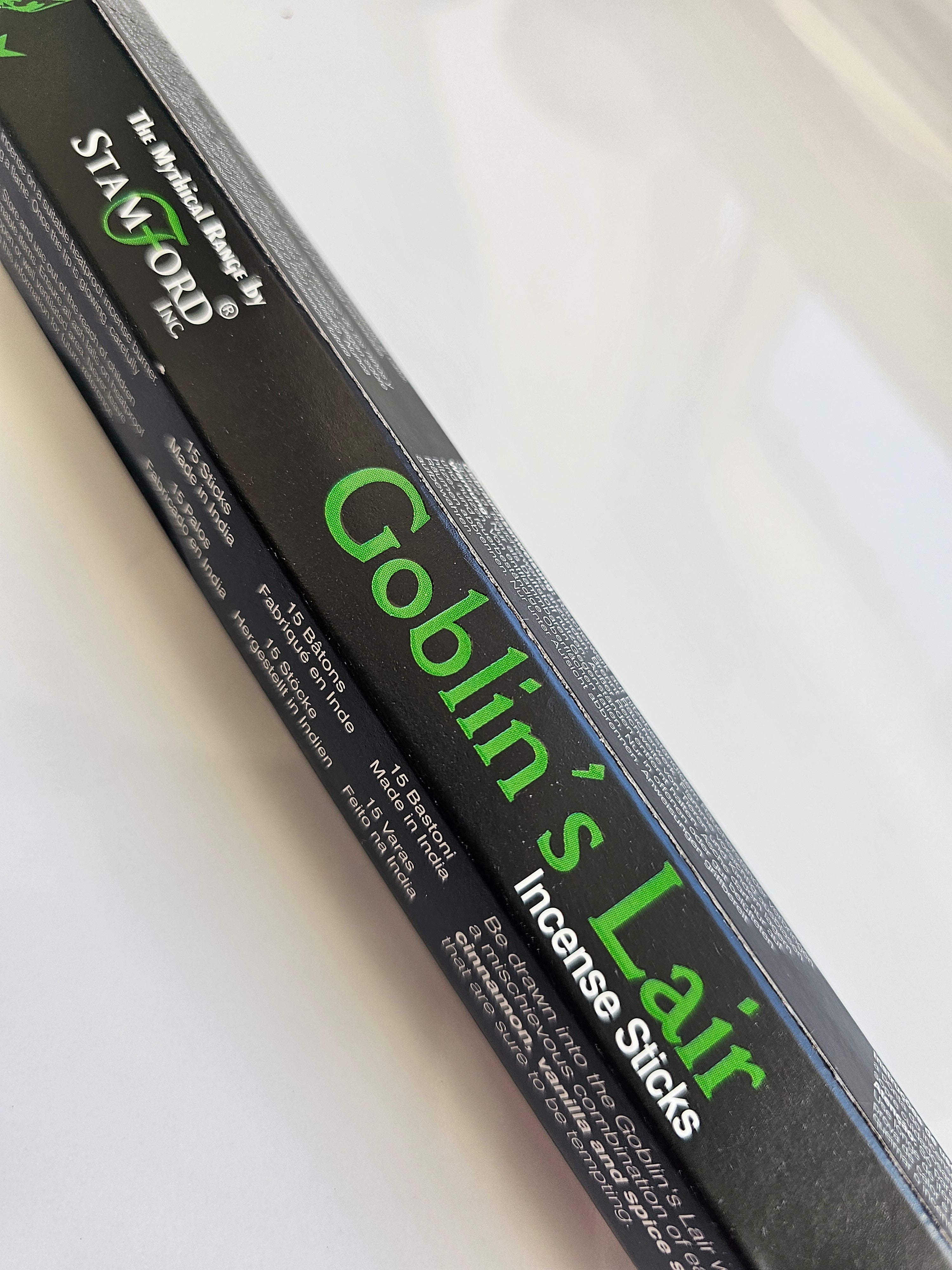 A box of Stamford black box incense sticks scented Goblins Lair