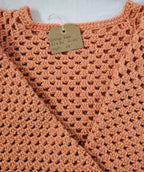 Made by Mammy Vintage Peach Crochet Jumper