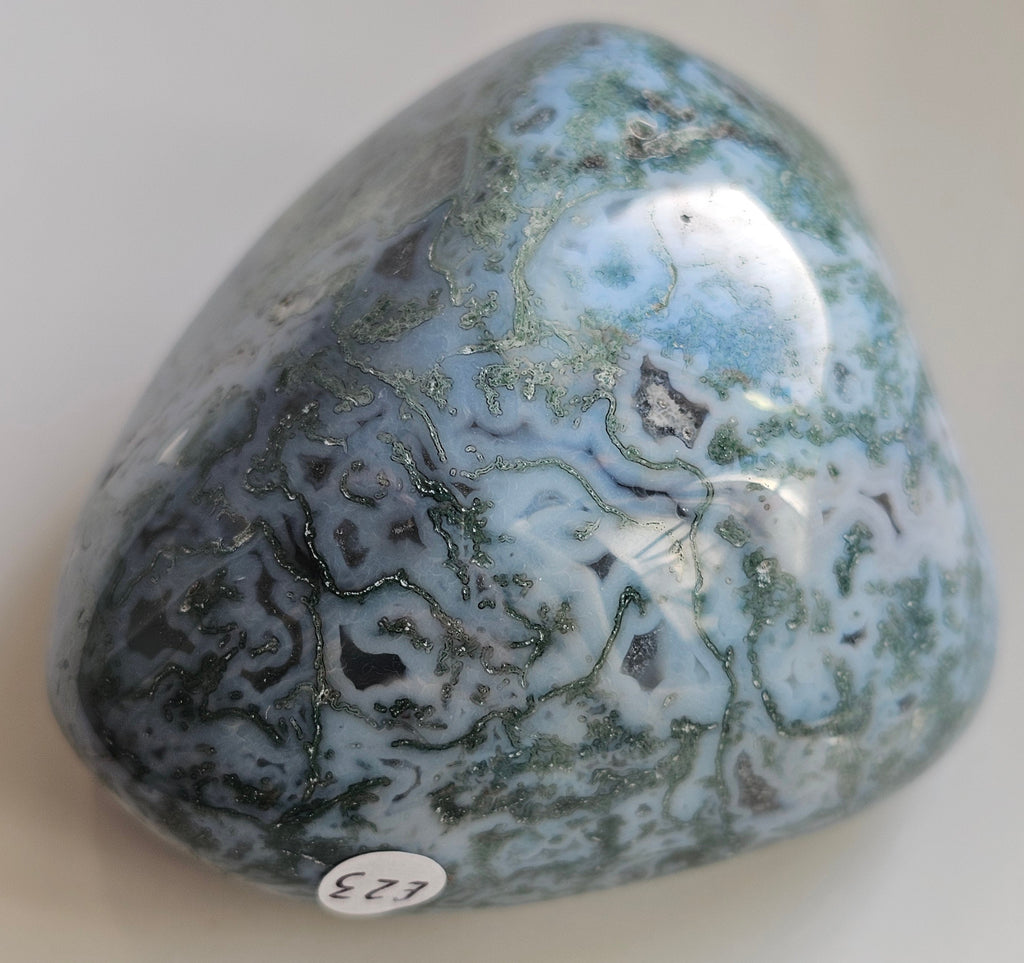 moss agate crystal therapy stone