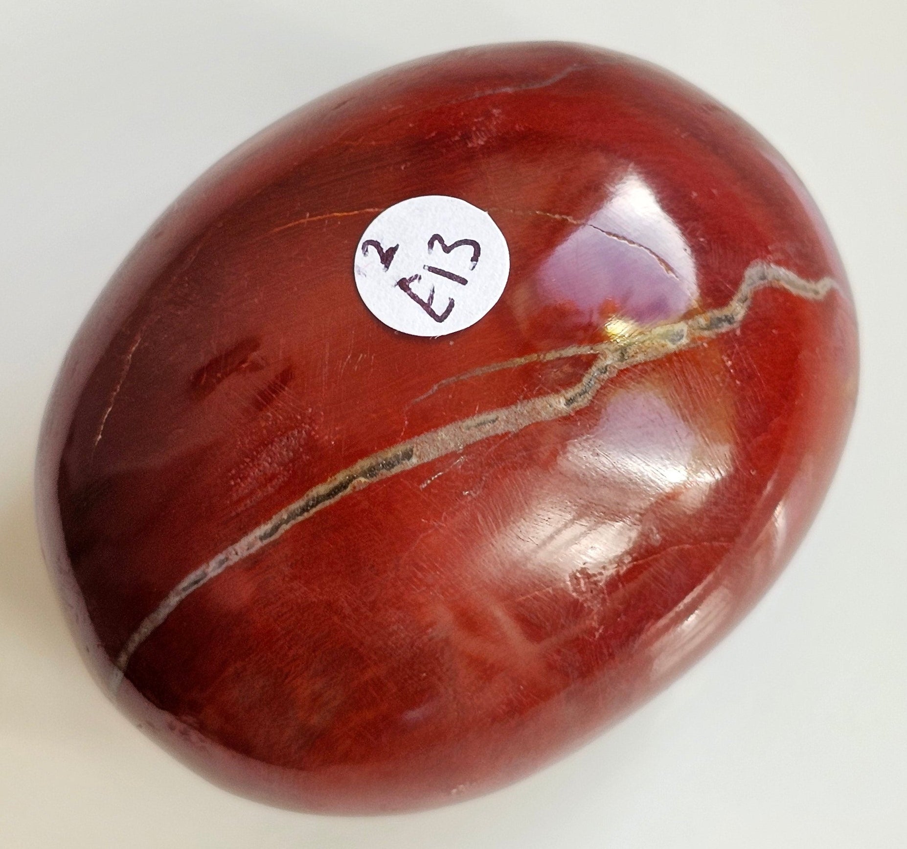 petrified wood pebble from madagascar