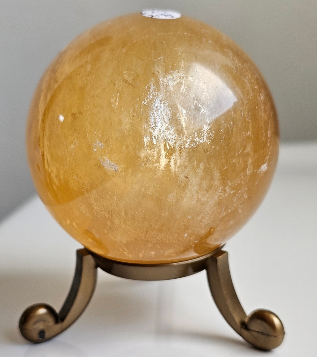 honey calcite sphere from china
