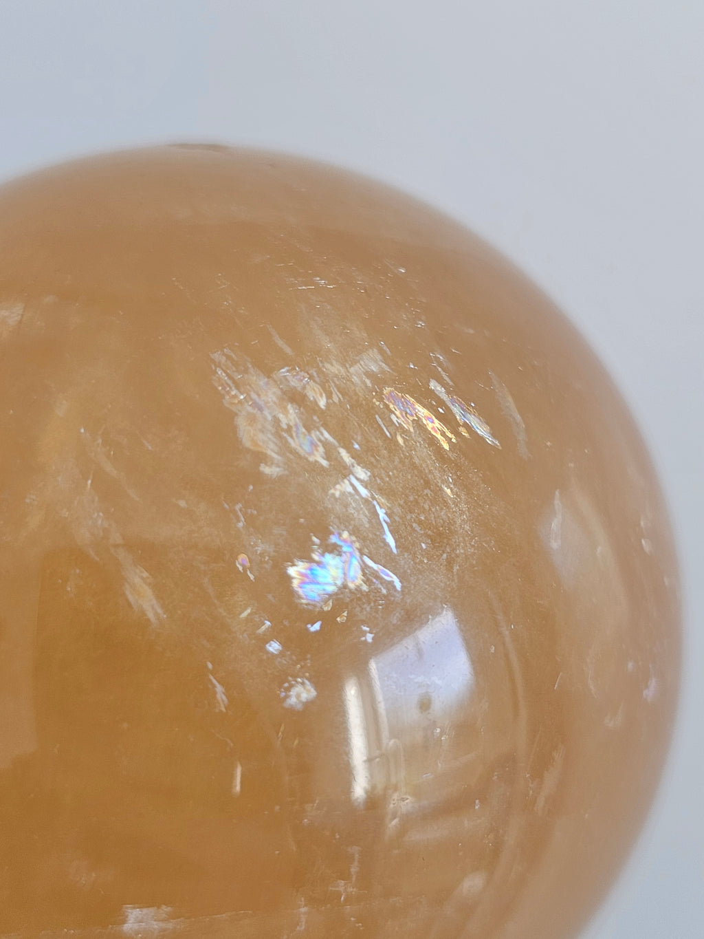 honey calcite sphere from china