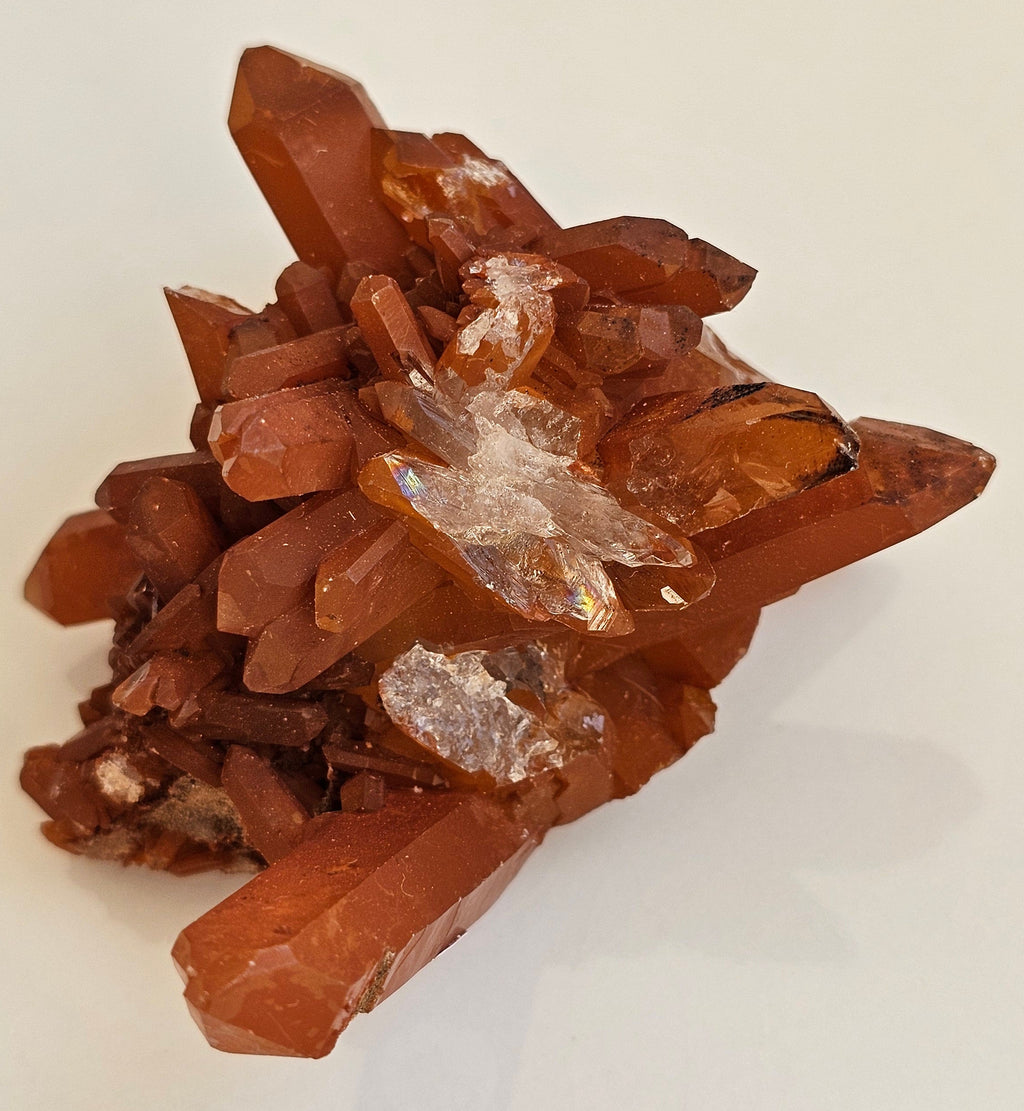 tangerine quartz cluster from brazil