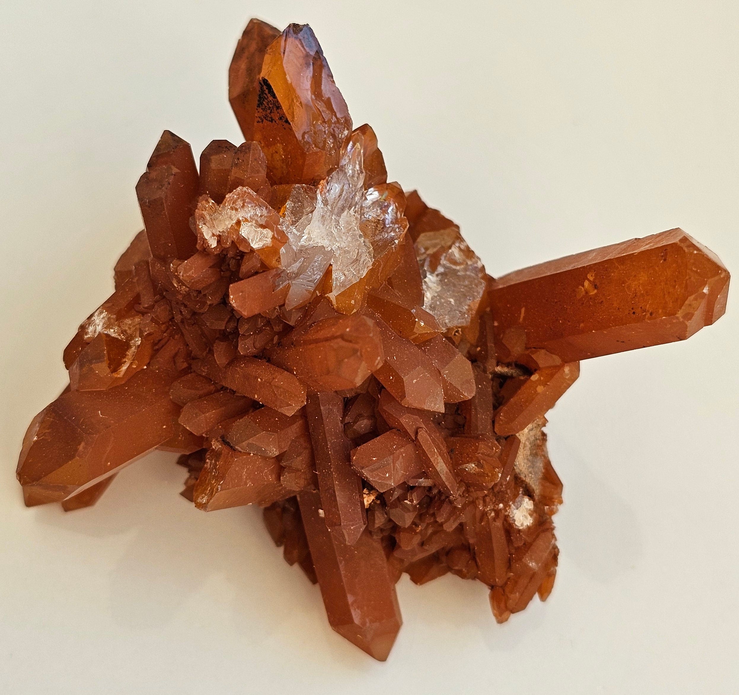 tangerine quartz cluster from brazil