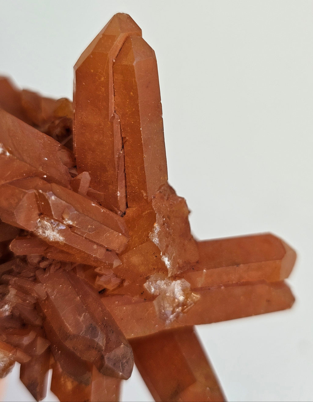 tangerine quartz cluster from brazil