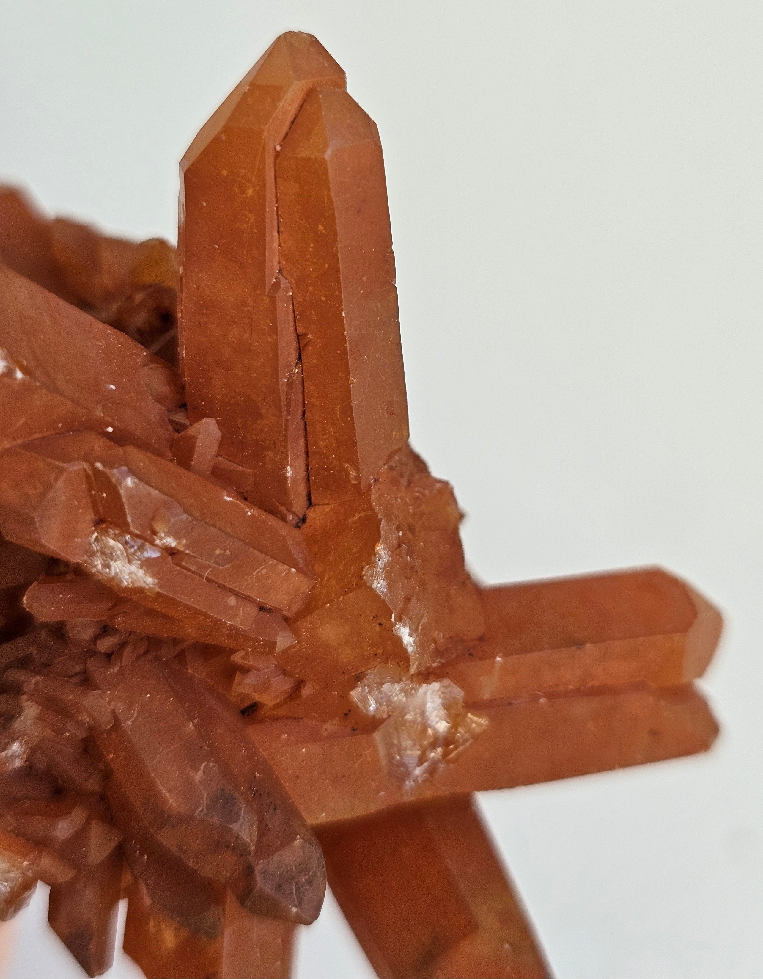 tangerine quartz cluster from brazil