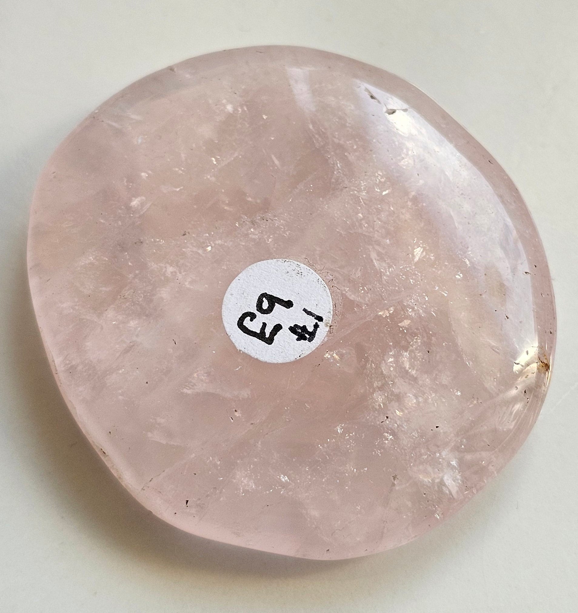 rose quartz crystal palmstone