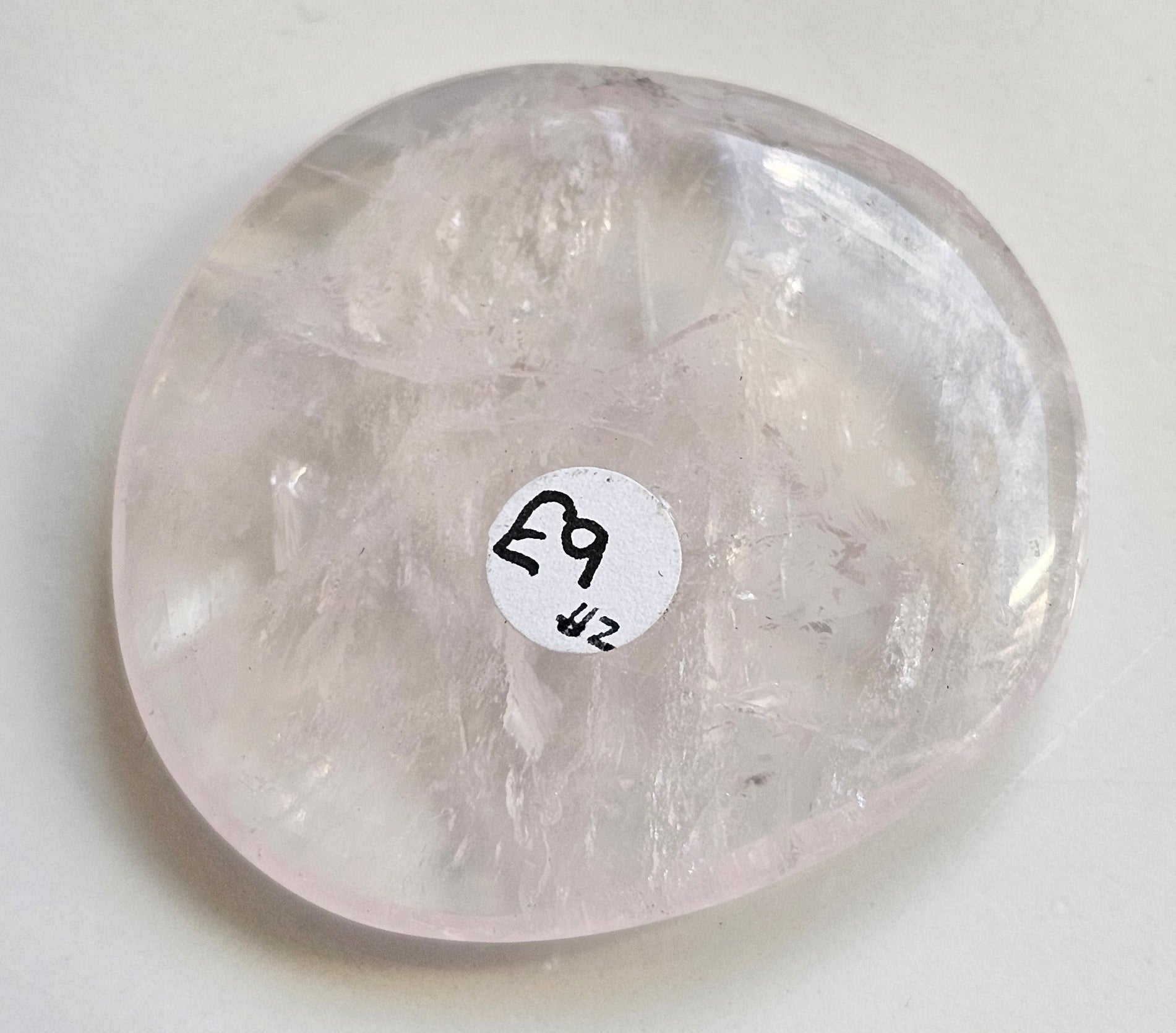 rose quartz crystal palmstone