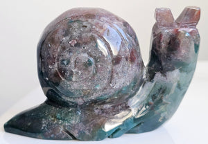 Snail #5 (large- ocean jasper- 132g)