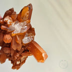 tangerine quartz cluster from brazil