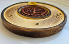 Round Wooden Incense Stick and Cone Holders