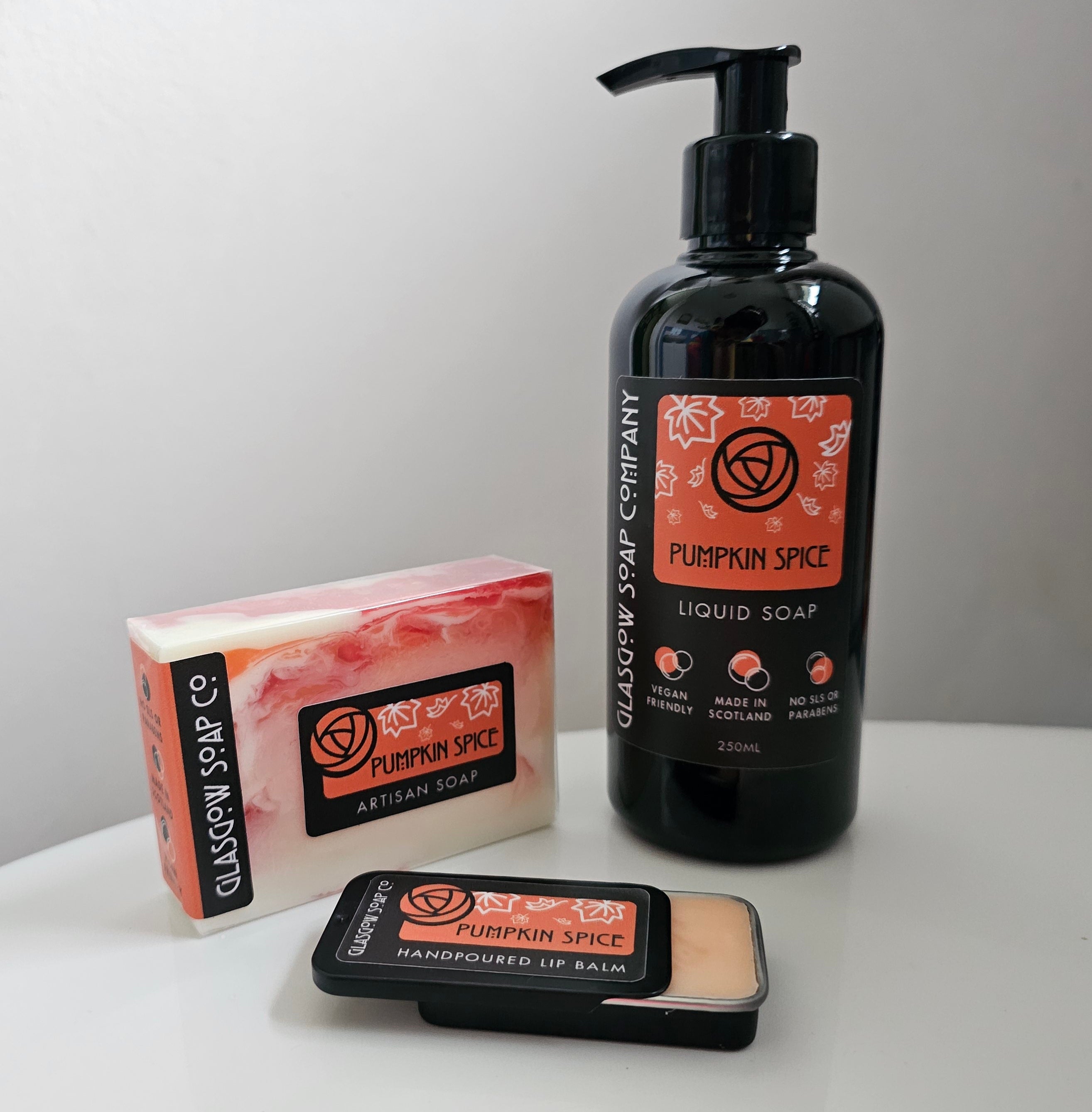 Pumpkin spice gift set from the Glasgow Soap Company 