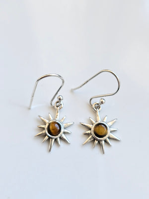 Sun Tigers Eye drop dangle