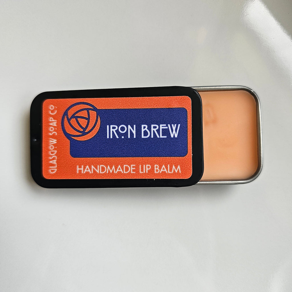 Iron Brew Lip balm from the glasgow soap company 