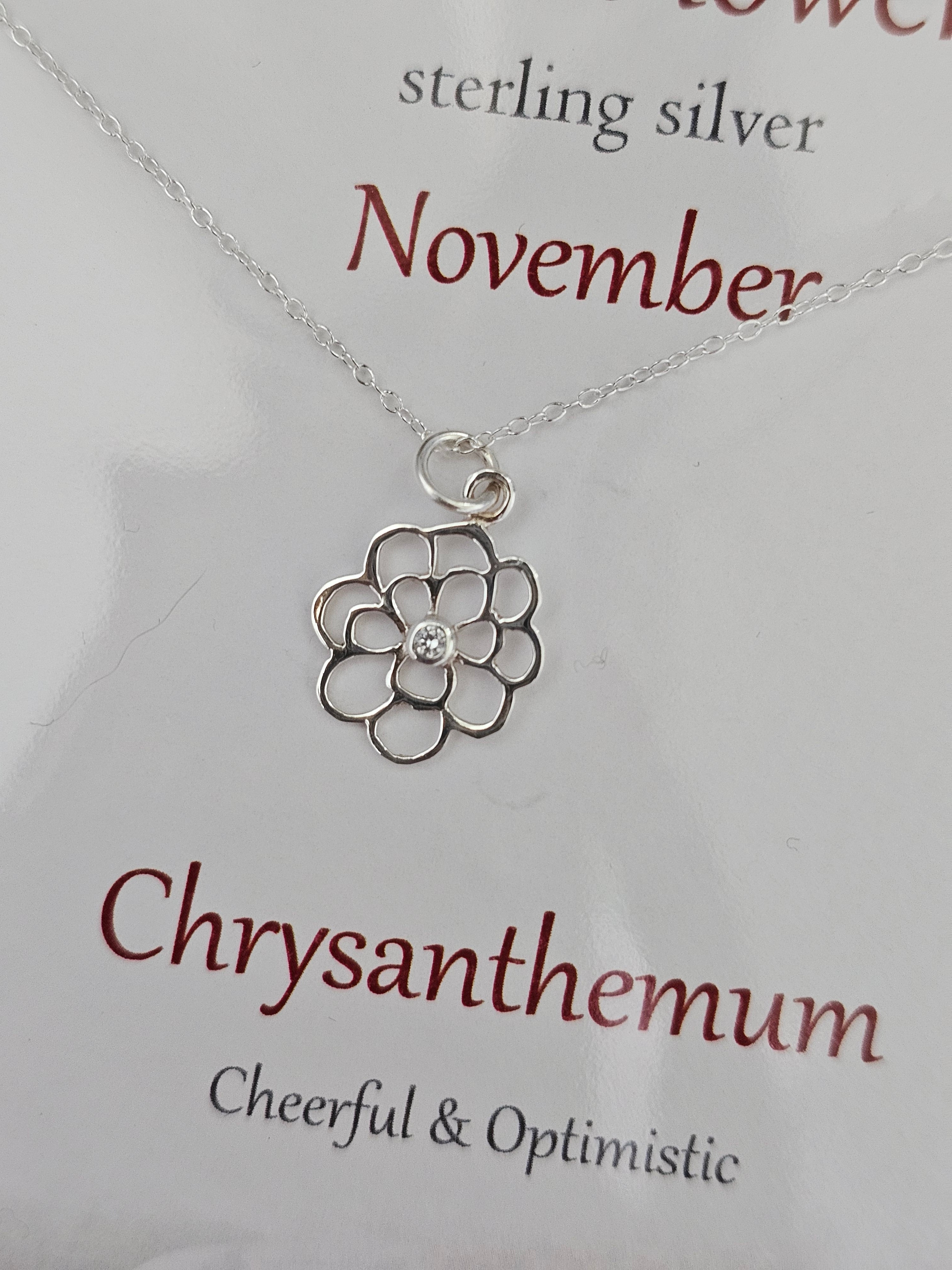 Glenna Studios Birth Flower Necklaces