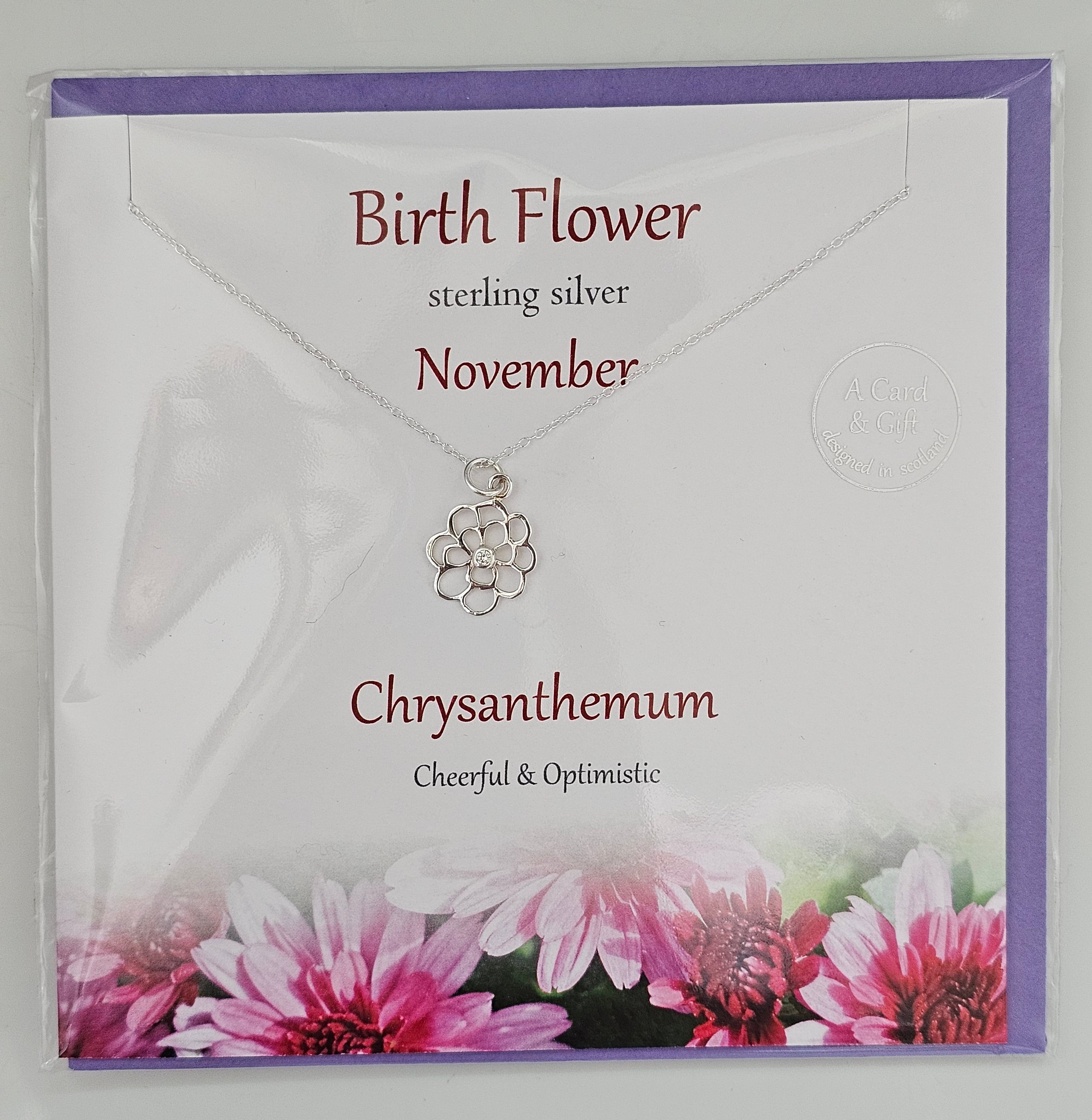 Glenna Studios Birth Flower Necklaces