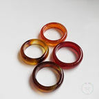 Carnelian crystal rings 